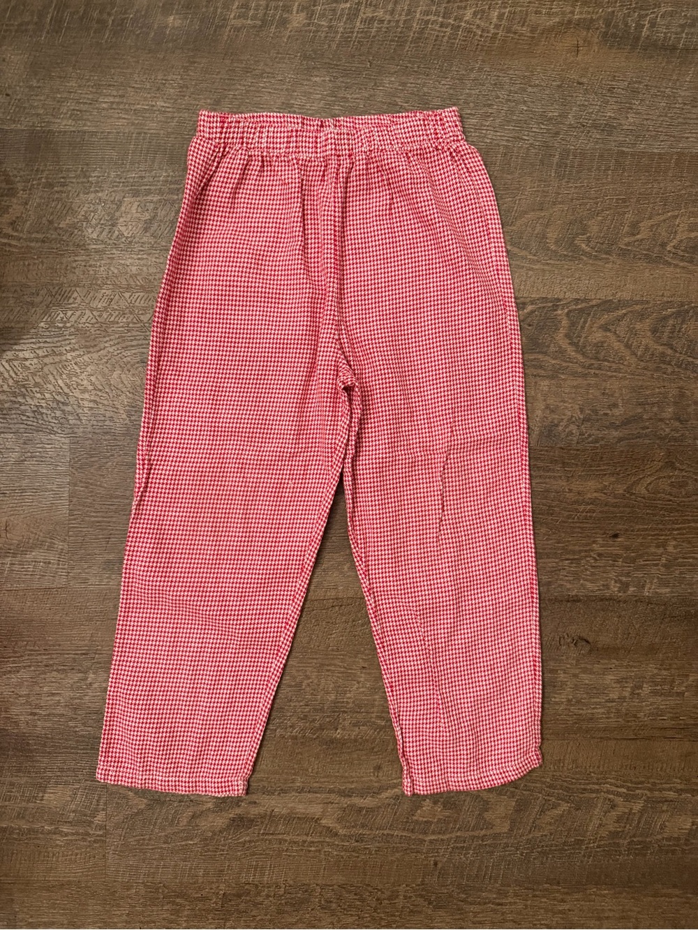 Beehave Red and White Houndstooth Pants